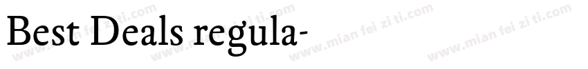 Best Deals regula字体转换